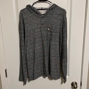 Walker St Refinery Mens Hooded Shirt - Gray - XL